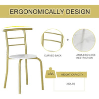 Thumbnail for 3-Piece Round Dining Table Set