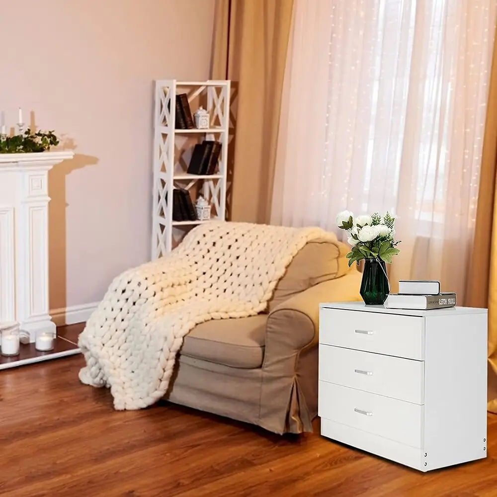 3-Drawer Bedroom Storage Organizer Chest