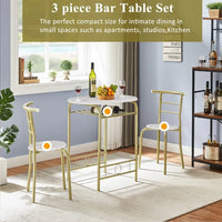 Thumbnail for 3-Piece Round Dining Table Set