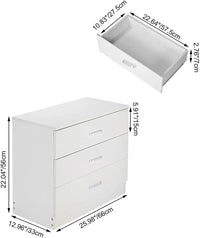 Thumbnail for 3-Drawer Bedroom Storage Organizer Chest